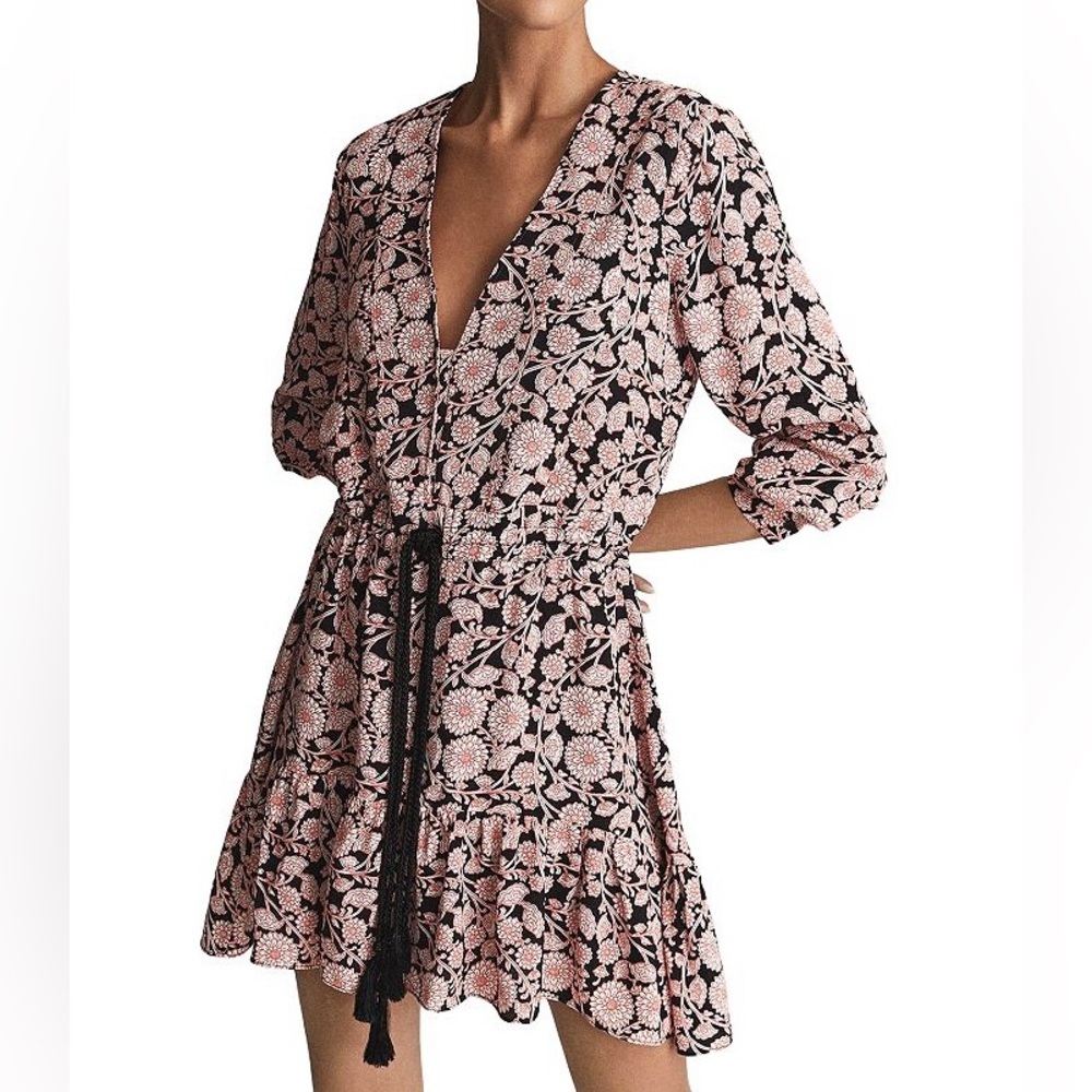 REISS January floral print flippy dress NWT